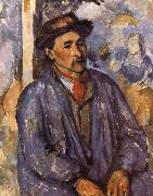 Paul Cezanne, farmers wearing a blue jacket